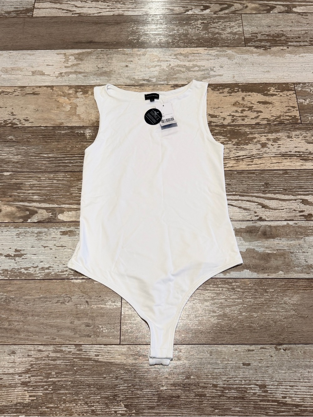Buckle Black White Sleeveless Bodysuit Size Women’s Small New With Tags.
